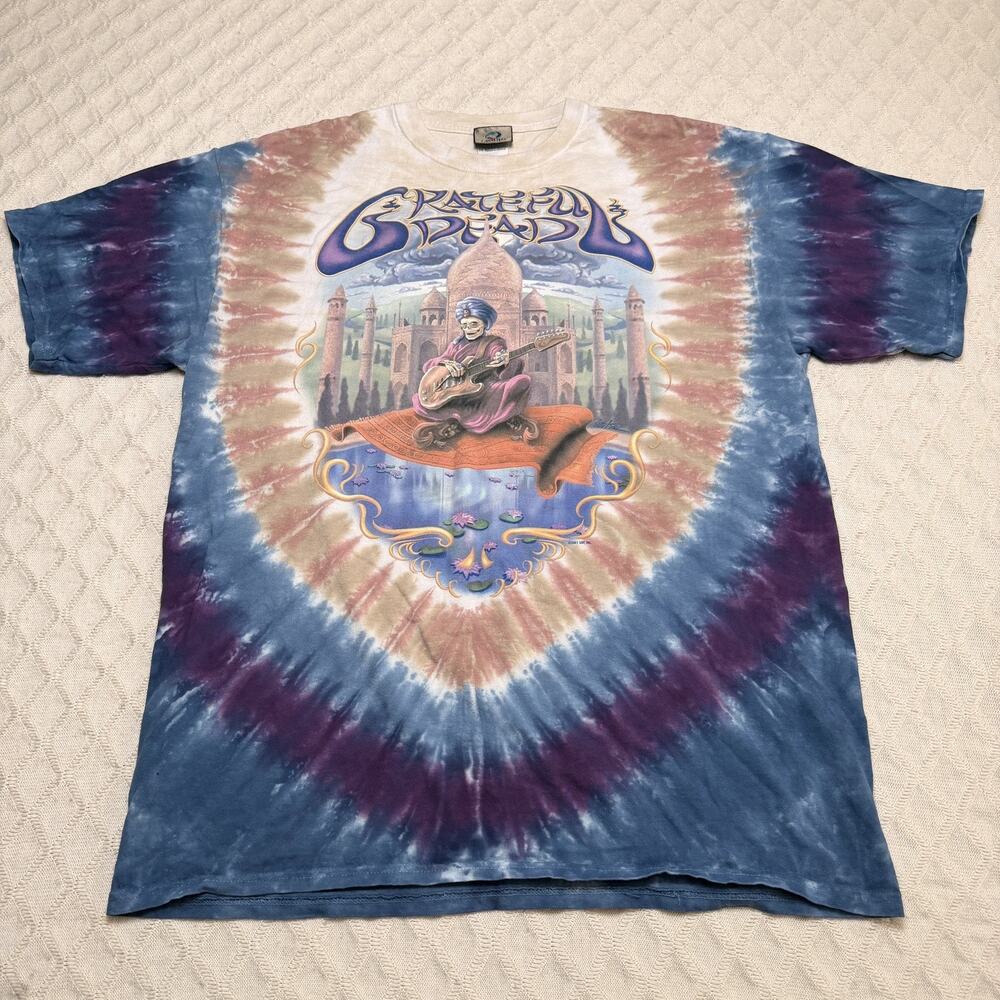 Vintage 2001 Grateful Dead Snake Charmer Taj Mahal T Shirt Sz XL liquid blue